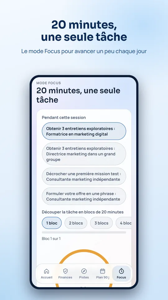 Mode Focus : 20 minutes, une tâche